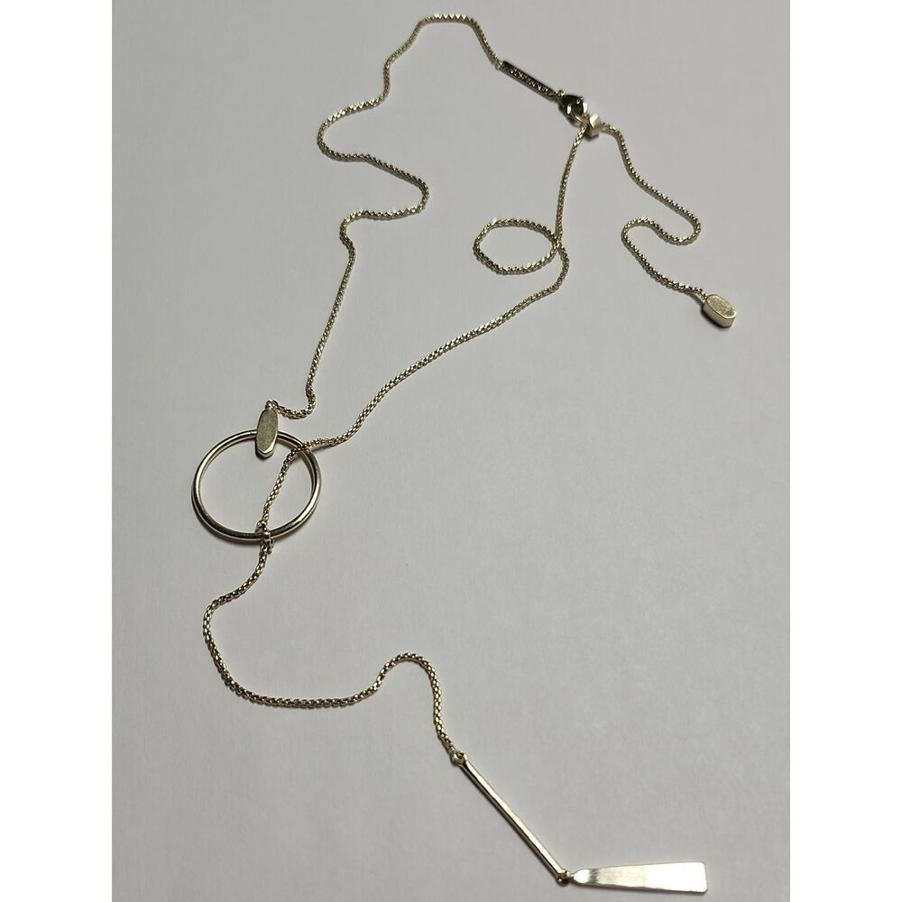 Kendra Scott Small Tegan Y-Necklace Gold Tone Metal